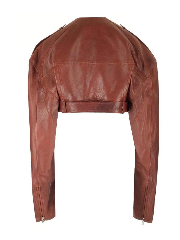 RICK OWENS: casual jackets online - Cropped Biker Jacket