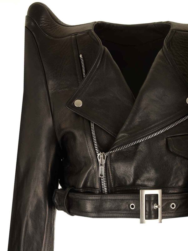 Micro Biker In Black Leather shop online: RICK OWENS