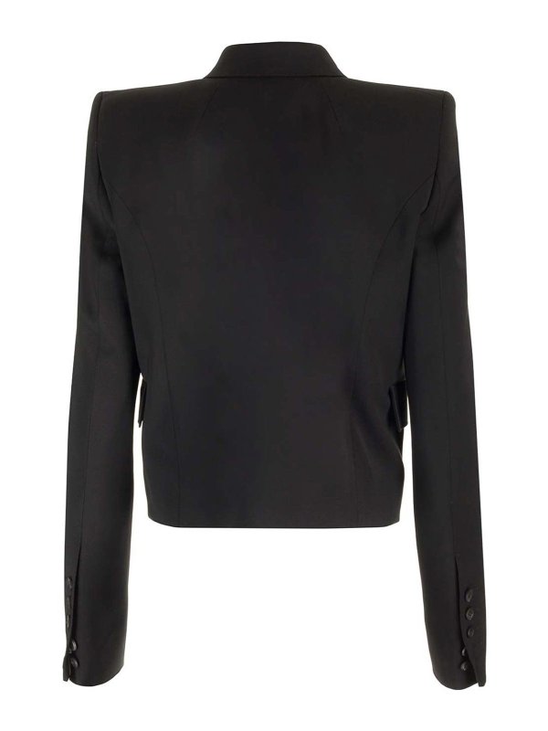 RICK OWENS: blazers online - Cropped Wool Blazer