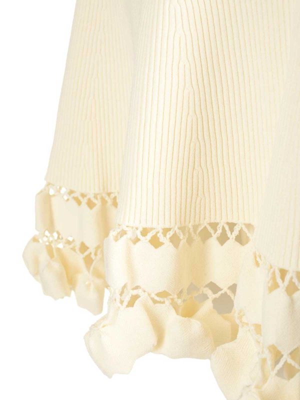 Falda Semilarga - Blanco shop online: ULLA JOHNSON