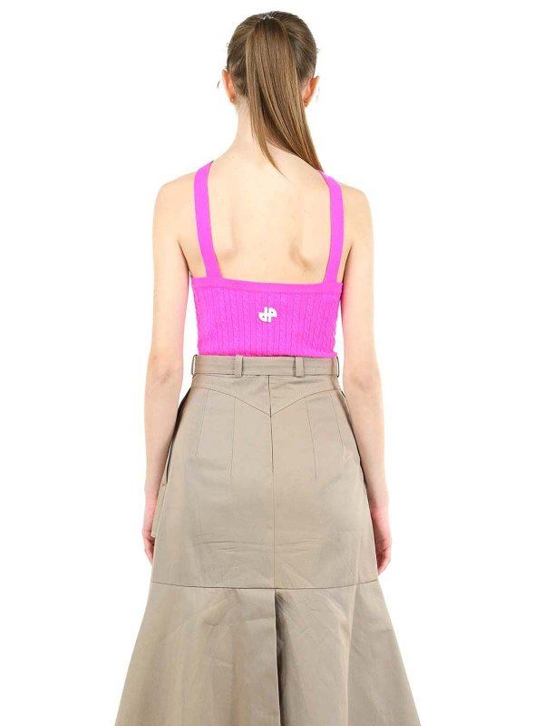 Top fucsia con croce shop online: PATOU
