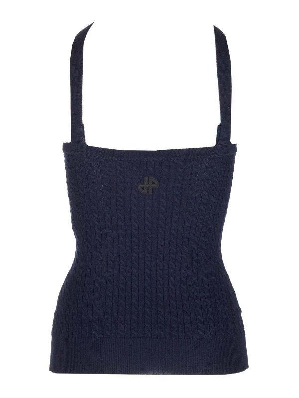 PATOU: Top e canotte online - Top lana blu