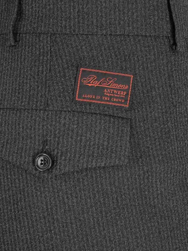 The Best Shops RAF SIMONS: Tailored & Formal trousers - Grey Straight Trousers