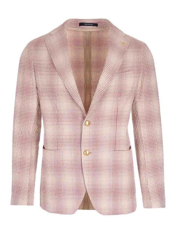 TAGLIATORE: casual jackets - Check Motif Jacket