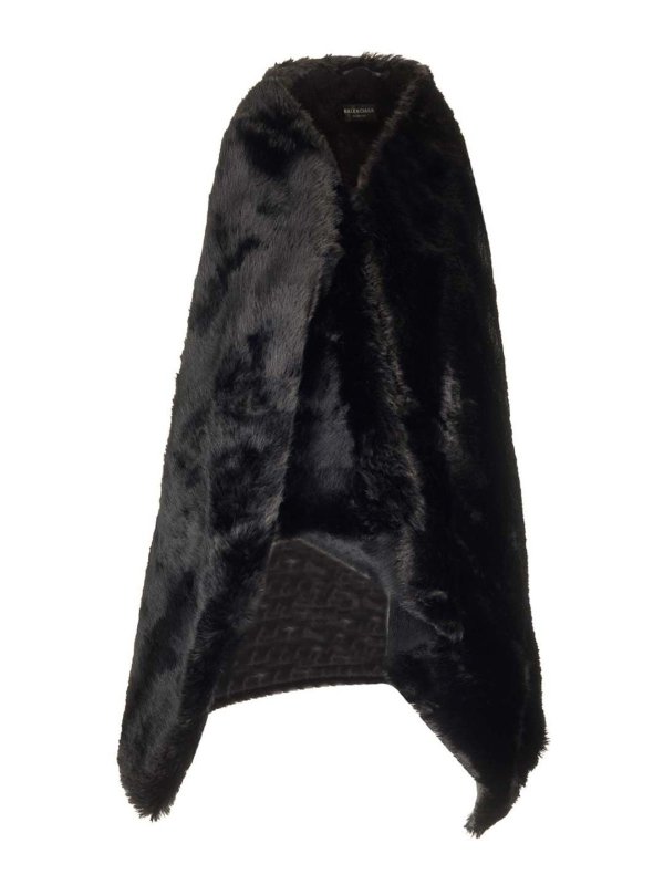 BALENCIAGA: Fur & Shearling Coats - Faux Fur Cape