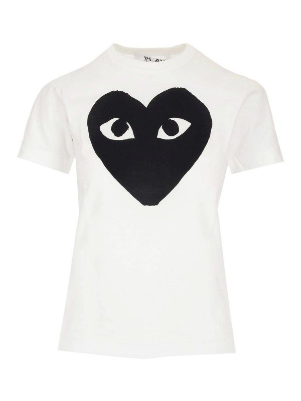 Comme des Garçons Play: t-shirt - Maglietta con maxi cuore