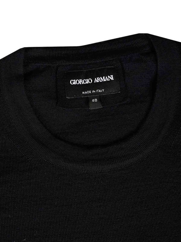 Rundhalspullover - Blau shop online: GIORGIO ARMANI