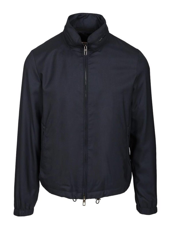 GIORGIO ARMANI: casual jackets - Icon Blouson In Cashmere And Silk