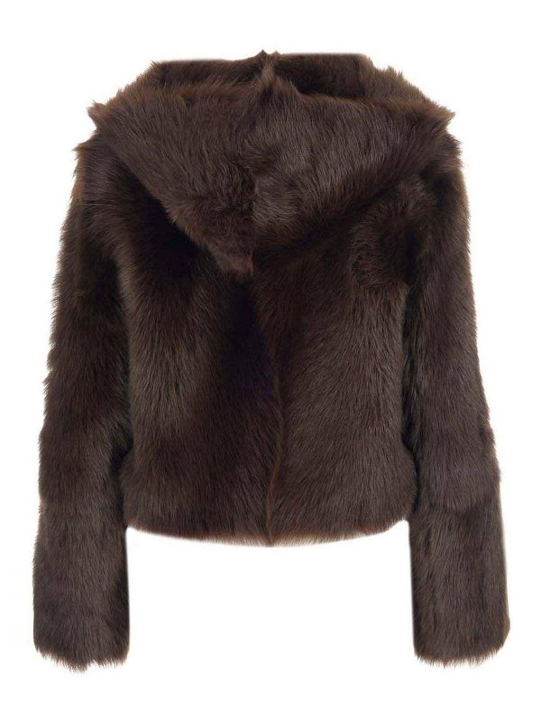 LOEWE: giacche casual online - Giacca con cappuccio di shearling