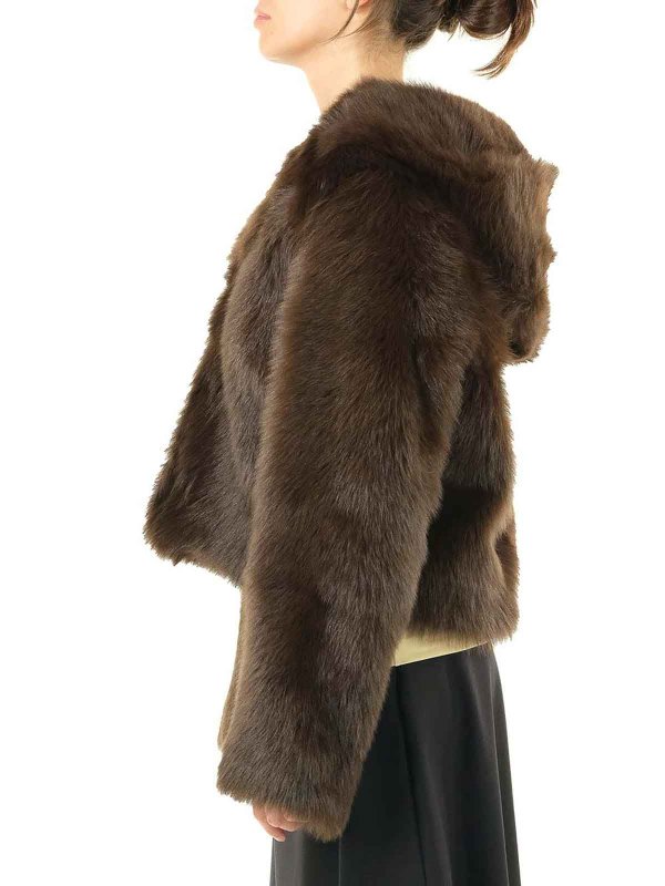 LOEWE buy online Giacca con cappuccio di shearling
