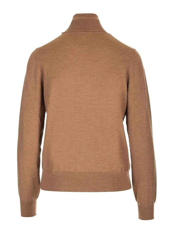 P.A.R.O.S.H.: Strickpullover mit Rundhalsausschnitt online - Rundhalspullover - Braun