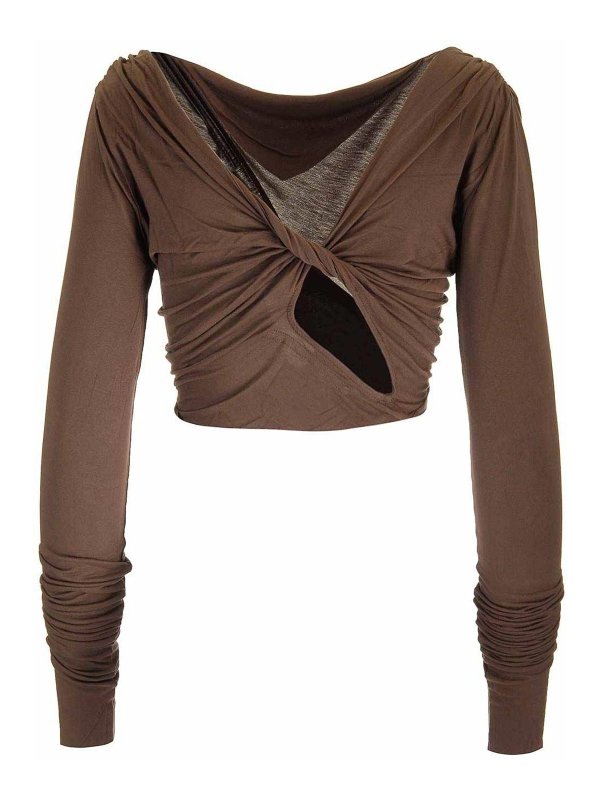 RICK OWENS: Tops & Tank tops online - Jade Crop Top