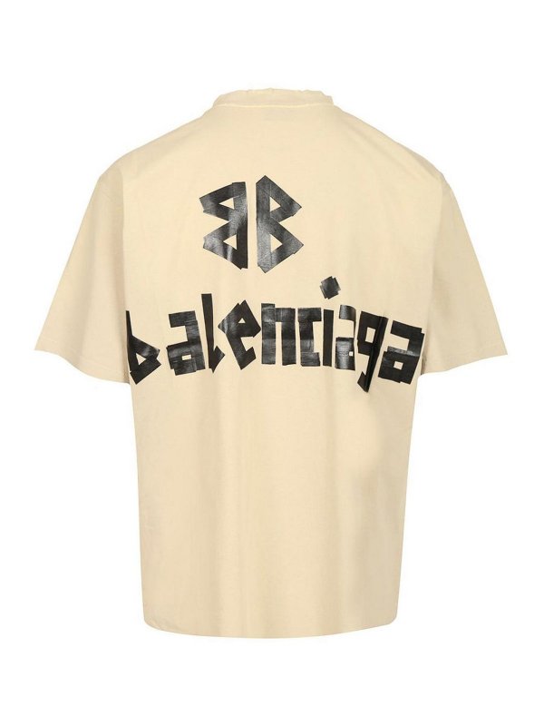 BALENCIAGA: T-shirts online - T-Shirt - Beige