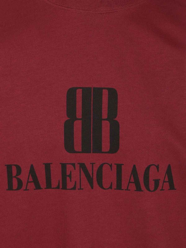The Best Shops BALENCIAGA: T-shirts - T-Shirt - Dunkelrot