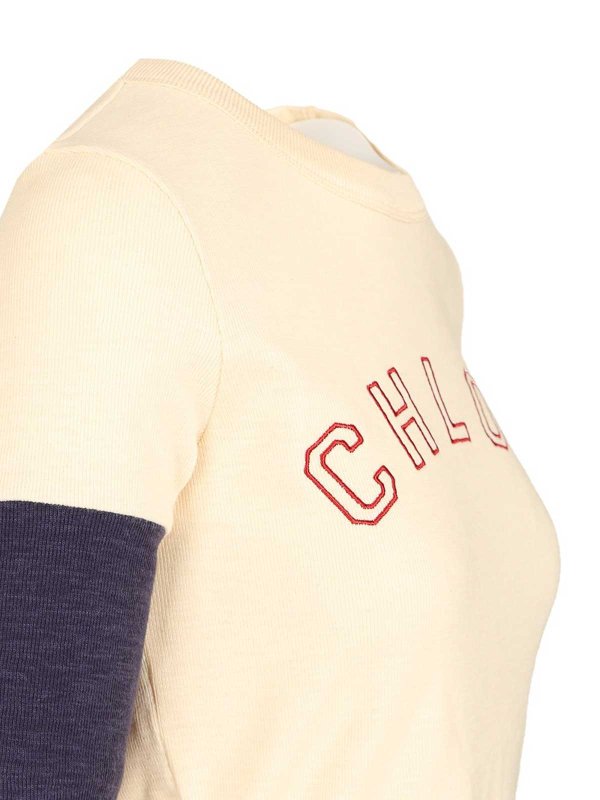T-shirt a logo montato shop online: CHLOE
