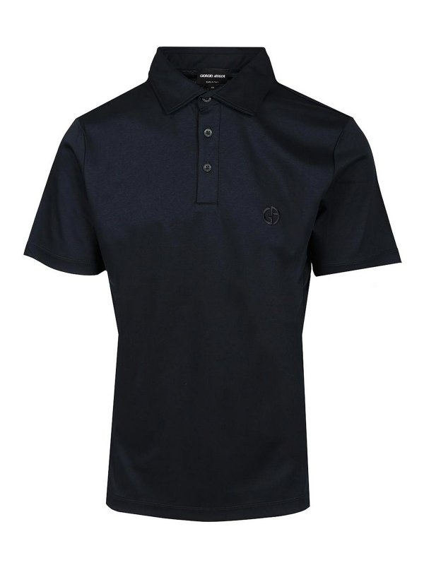 GIORGIO ARMANI: polo shirts - Cotton Polo Shirt