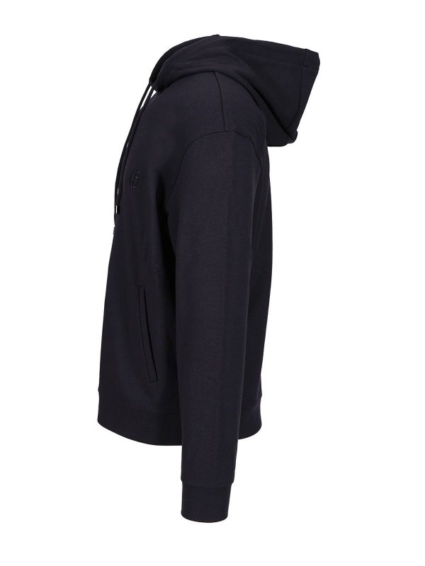 The Best Shops GIORGIO ARMANI: Sweatshirts & Sweaters - Cotton And Cashmere Hooded Sweatshirt