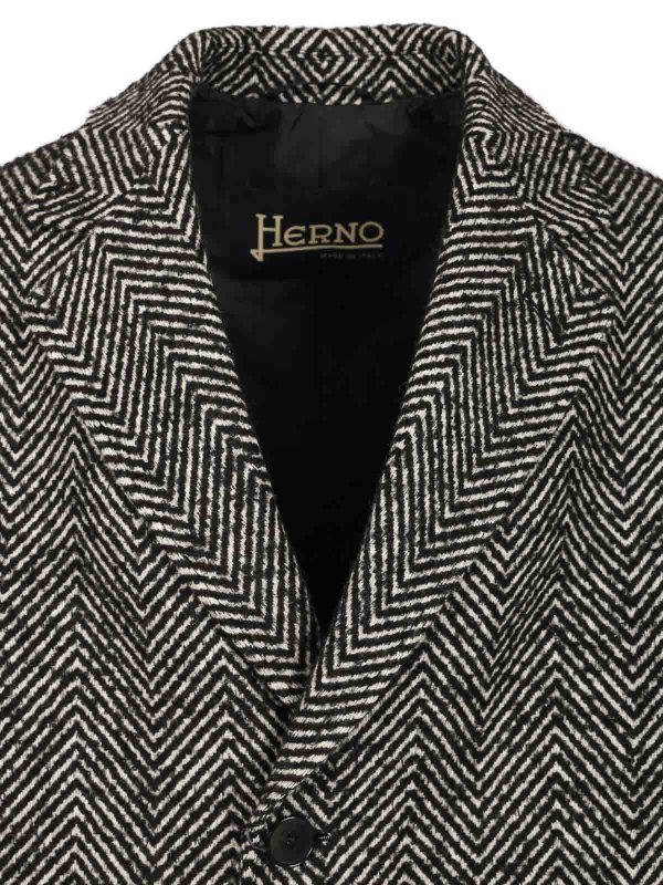 Wool Chevron Coat shop online: HERNO