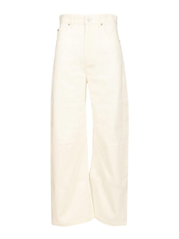 LOEWE: Schlagjeans - Shorts - Weiß