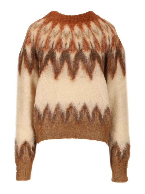 Isabel Marant Etoile: Suéteres con cuello pico - Suéter Cuello Redondo - Multicolor