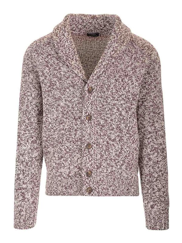 BARBA: cardigan - Cardigan in lana vergine pura