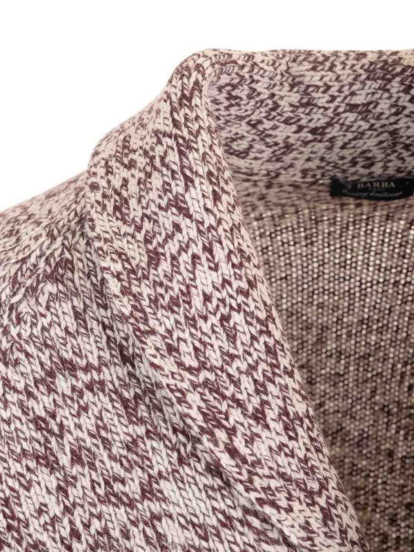 Cardigan in lana vergine pura shop online: BARBA