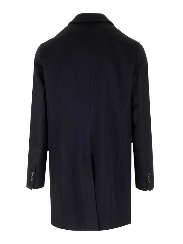 BARBA: short coats online - Ingle-Breasted Wool And Cashmere Coat