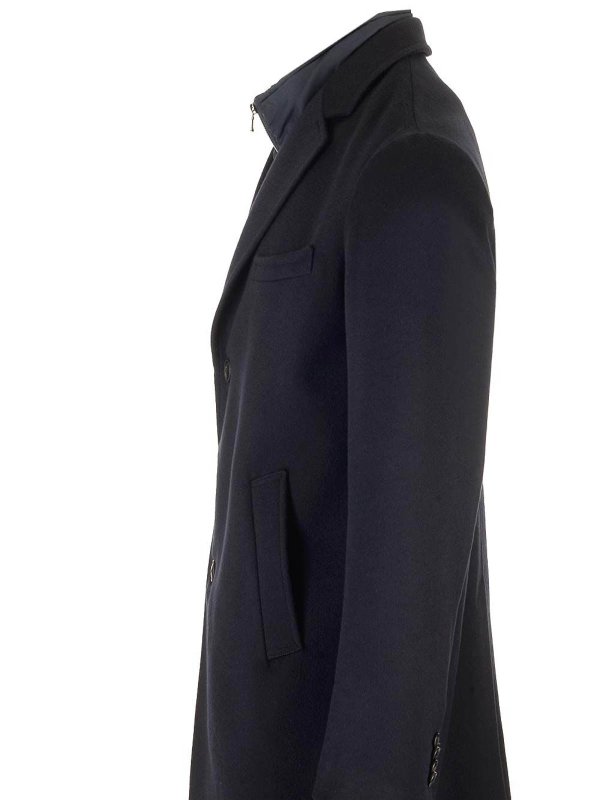 The Best Shops BARBA: short coats - Ingle-Breasted Wool And Cashmere Coat