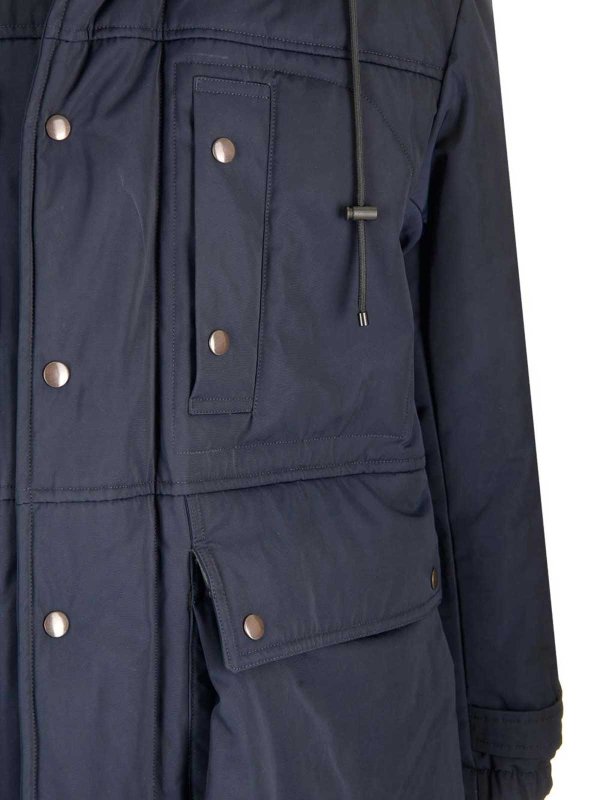 The Best Shops DRIES VAN NOTEN: Manteau Court - Bleu