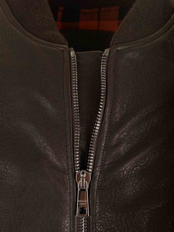 Brown Lambskin Bomber Jacket shop online: GIORGIO BRATO