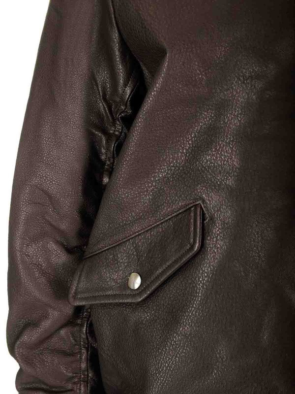 GIORGIO BRATO buy online Brown Lambskin Bomber Jacket