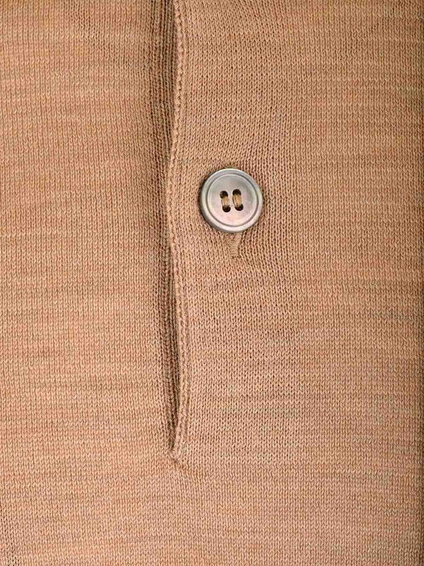 Green Wool Long-Sleeved Polo Shirt shop online: LARDINI