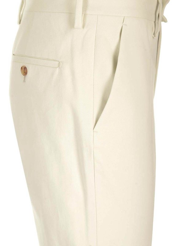 The Best Shops LARDINI: Tailored & Formal trousers - White Trousers
