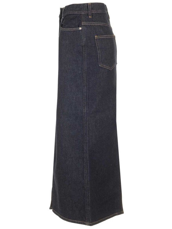 The Best Shops LOULOU STUDIO: ニーレングススカート＆ミディ丈 - 膝丈/ミディスカート - ブルー