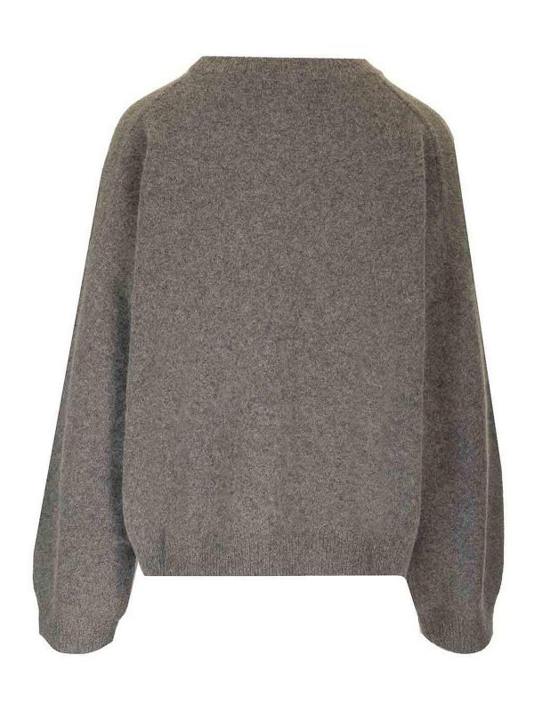 LOULOU STUDIO: Strickpullover mit Rundhalsausschnitt online - Rundhalspullover - Grau