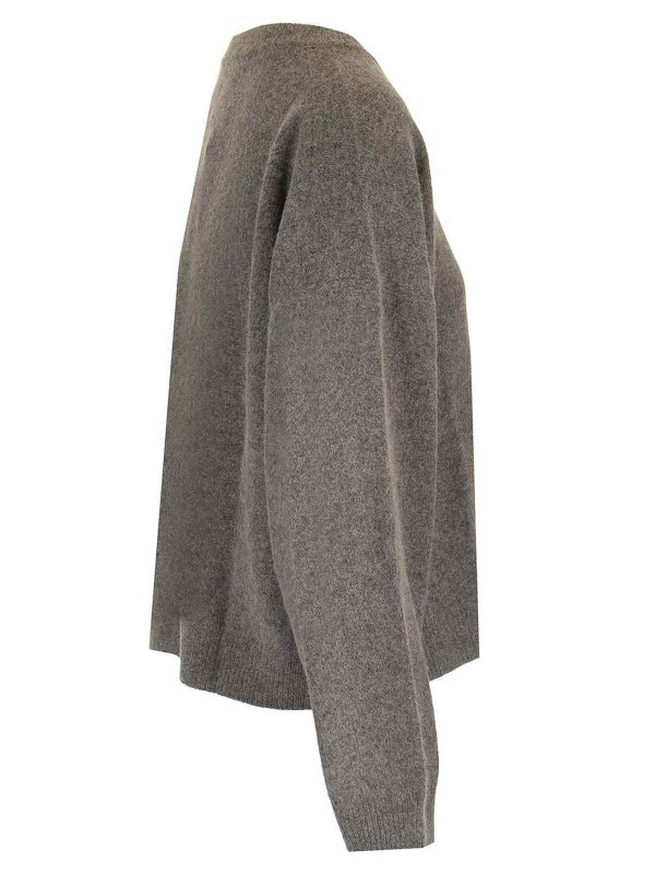 The Best Shops LOULOU STUDIO: Strickpullover mit Rundhalsausschnitt - Rundhalspullover - Grau