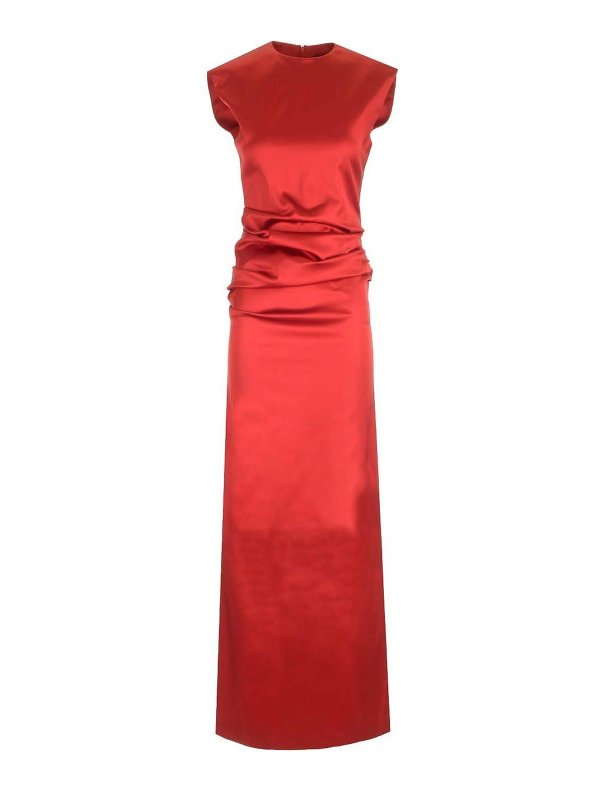 Max Mara: maxi dresses - Rea Draped Long Dress