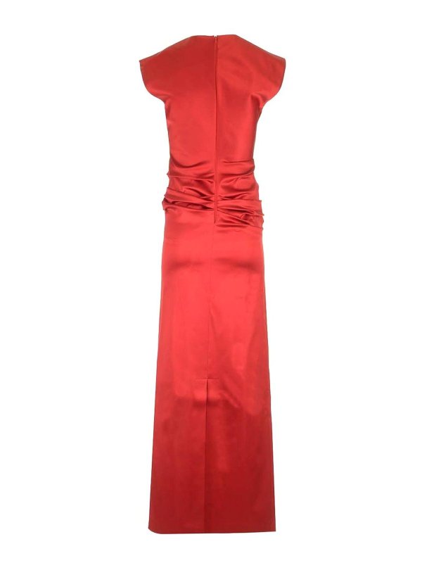 Max Mara: maxi dresses online - Rea Draped Long Dress