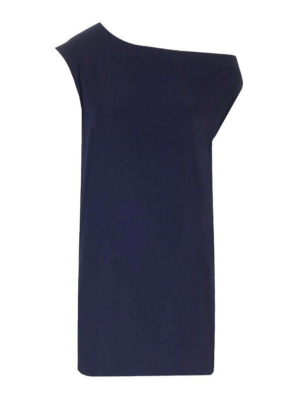 Norma Kamali: ショートドレス - ショートドレス - ブルー