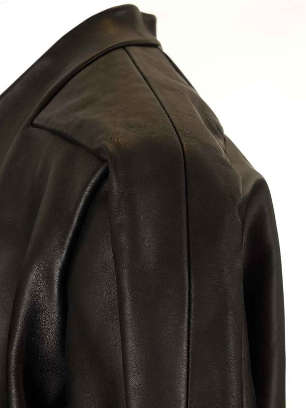 casual jackets shop online Officier Washed Leather Jacket