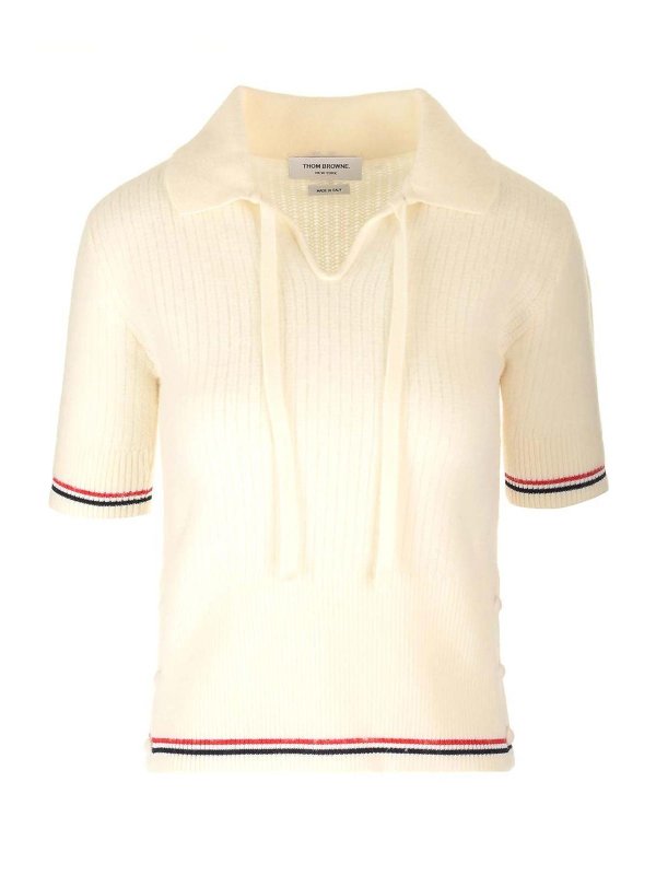 THOM BROWNE: Polos - Polo - Blanco