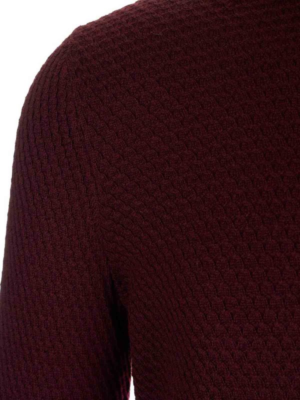 The Best Shops TAGLIATORE: crew necks - Burgundy Turtleneck