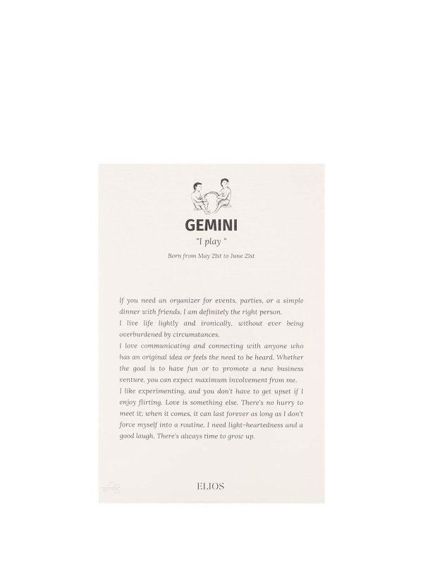 Gemini Tie shop online: ELIOS