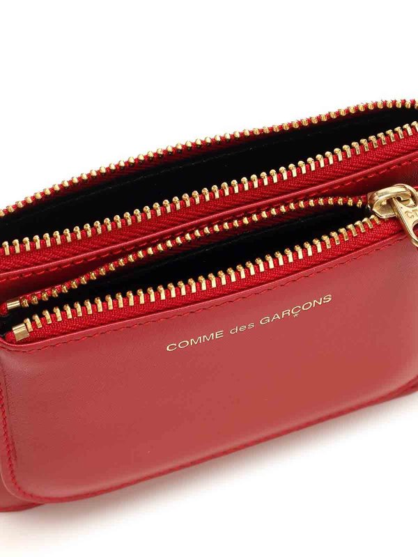 Small Red Leather Coin Purse shop online: COMME DES GARCONS