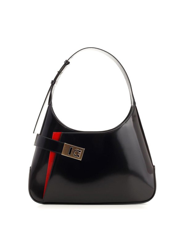 FERRAGAMO: クロスボディバッグ - クロスボディバッグ - 黒