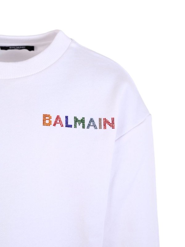 Balmain: Sweatshirts und Pullover online - Sweatshirt - Weiß
