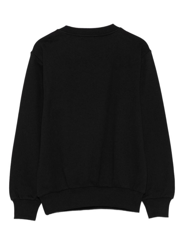 The Best Shops Balmain: crew necks - Black Crewneck Sweatshirt