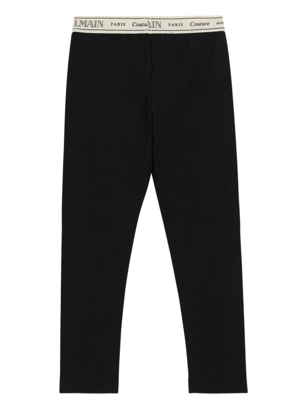 The Best Shops Balmain: leggings - Black Cotton Leggings