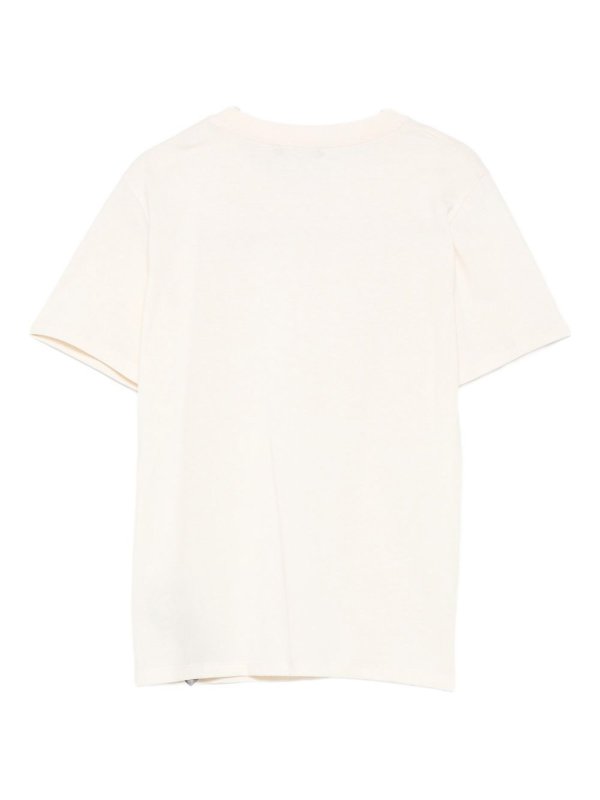 The Best Shops Balmain: t-shirts - Beige Cotton T-Shirt