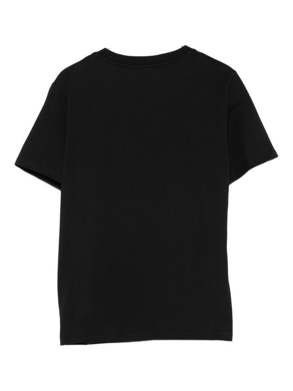 The Best Shops Balmain: t-shirts - Black Cotton T-Shirt